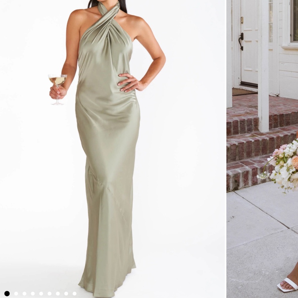 Show Me Your MUMU Jasmine Halter Maxi Dress size XS - Picture 4 of 7